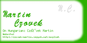 martin czovek business card